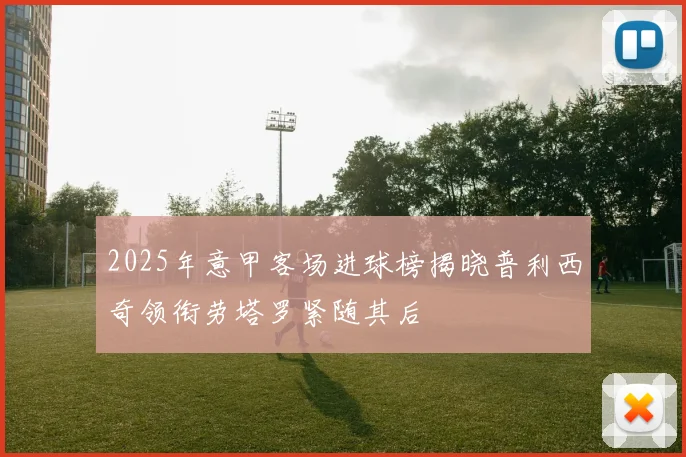 2025年意甲客场进球榜揭晓普利西奇领衔劳塔罗紧随其后